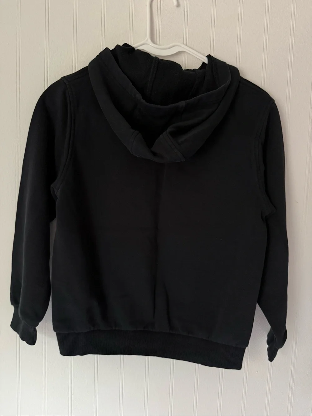Nike Kids Black Hoodie with White Swoosh Logo